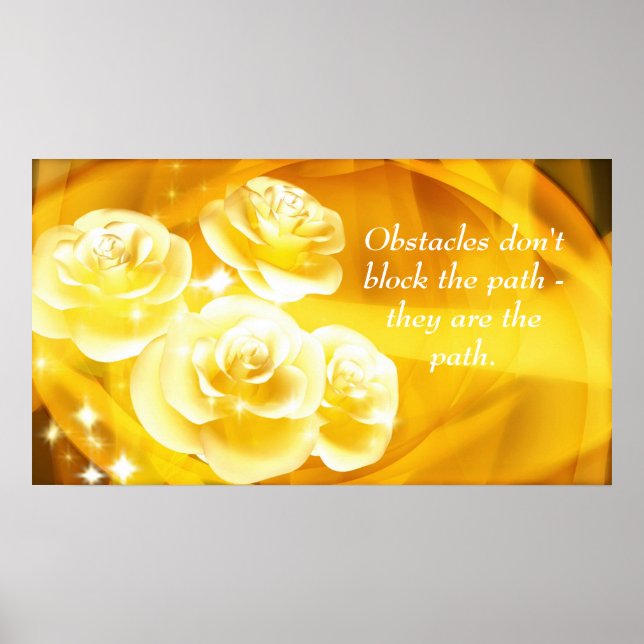 Endurance Strength Quote Affirmation Poster (Front)