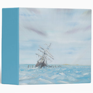 Endurance trapped by the Antarctic Ice. Painted Binder