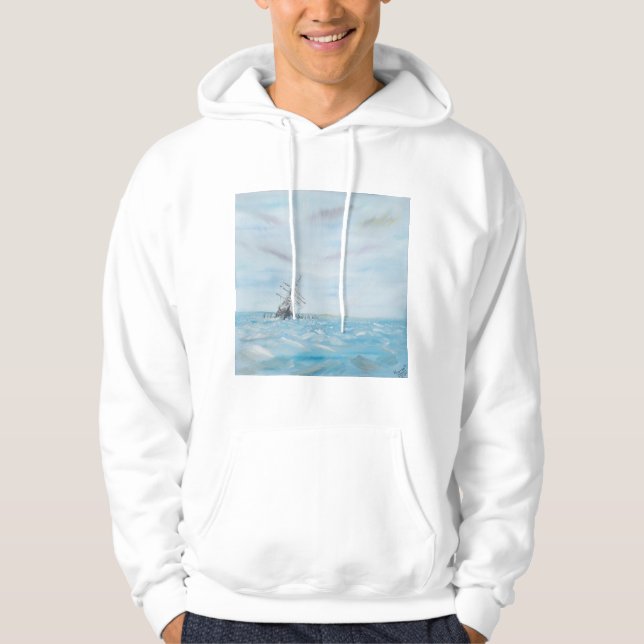 Endurance trapped by the Antarctic Ice. Painted Hoodie (Front)