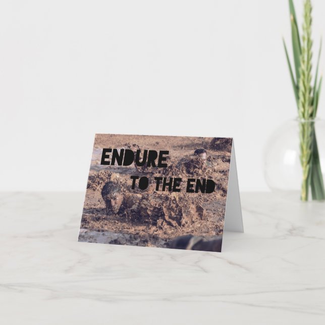 Endure Christian Army Soldier Boot Camp Cadet Card (Front)