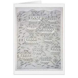 Enemies of the Assyrians taking refuge in ships, p