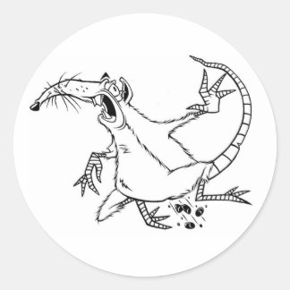 enemy rat classic round sticker