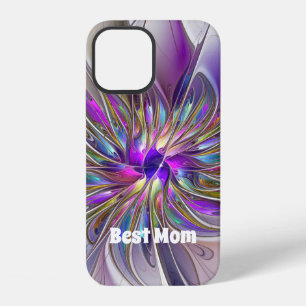 Energetic, Abstract Fractal Art Flower Best Mom iPhone 12 Case