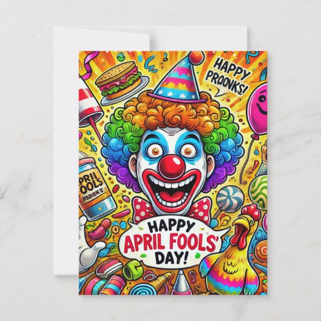  energetic April Fools’ Day card (Front)