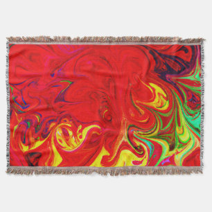 Energetic Color Burst Pattern Throw Blanket
