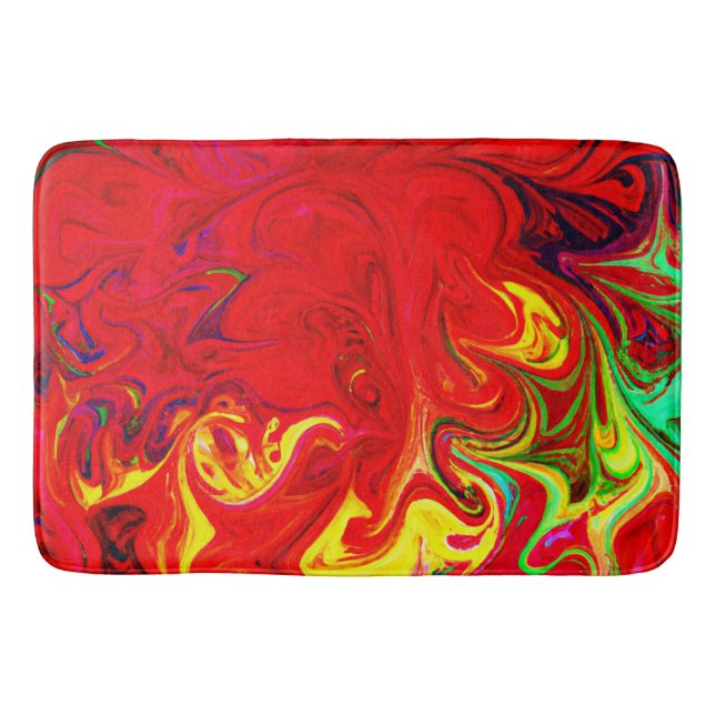Energetic Colour Burst Pattern Bath Mat (Front)