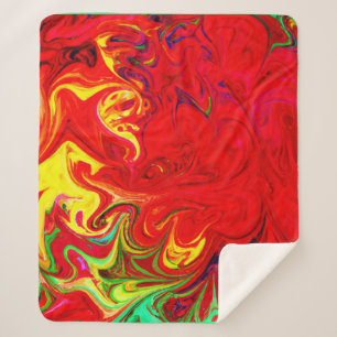 Energetic Colour Burst Pattern Sherpa Blanket