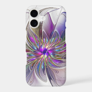 Energetic, Colourful Abstract Fractal Art Flower