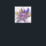 Energetic, Colourful Abstract Fractal Art Flower Canvas Print<br><div class="desc">A multicolored powerful fantasy flower,
unique floral fractal art.
Design for your canvas print and more.</div>