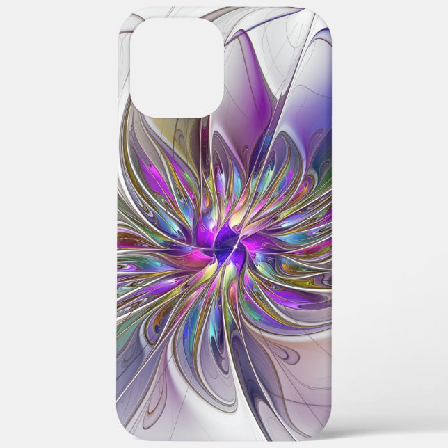 Energetic, Colourful Abstract Fractal Art Flower Case-Mate iPhone Case (Back)