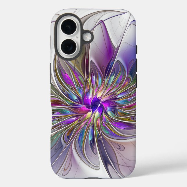Energetic, Colourful Abstract Fractal Art Flower Case-Mate iPhone Case (Back)