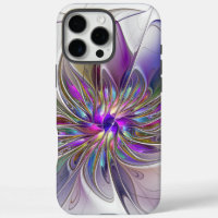 Energetic, Colourful Abstract Fractal Art Flower