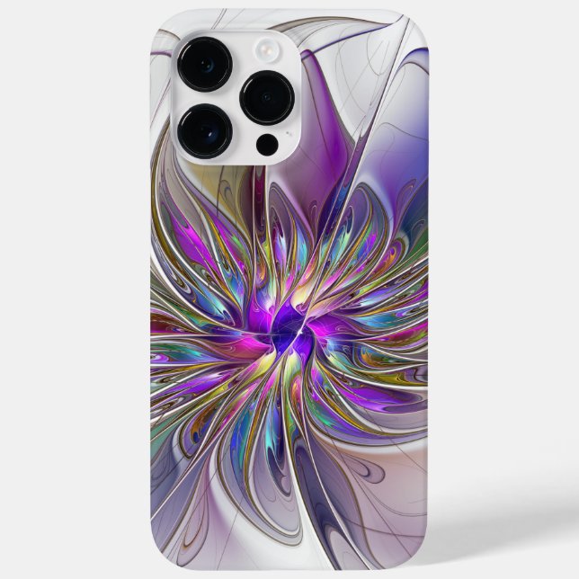 Energetic, Colourful Abstract Fractal Art Flower Case-Mate iPhone Case (Back)