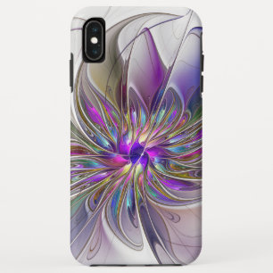 Energetic, Colourful Abstract Fractal Art Flower iPhone XS Max Case