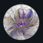 Energetic, Colourful Abstract Fractal Art Flower Dartboard<br><div class="desc">A multicolored powerful fantasy flower, 
unique floral fractal art.
Design for your decorative unusual dartboard and more.</div>