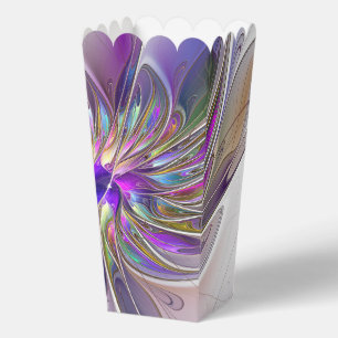 Energetic, Colourful Abstract Fractal Art Flower Favor Box