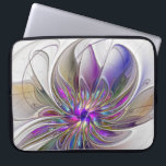 Energetic, Colourful Abstract Fractal Art Flower Laptop Sleeve<br><div class="desc">A multicolored powerful fantasy flower, 
unique floral Fractal Art.
Design for your laptop sleeve and more.</div>