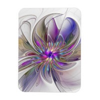 Energetic, Colourful Abstract Fractal Art Flower
