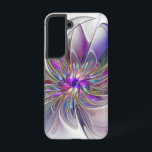 Energetic, Colourful Abstract Fractal Art Flower Samsung Galaxy Case<br><div class="desc">A multicolored powerful fantasy flower, 
unique floral fractal art.
Design for your Samsung Galaxy S22 case and more.</div>