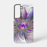 Energetic, Colourful Abstract Fractal Art Flower