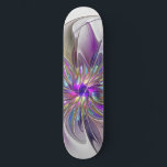Energetic, Colourful Abstract Fractal Art Flower Skateboard<br><div class="desc">A multicolored powerful fantasy flower, 
unique floral fractal art.
Design for your decorative unusual skateboard and more.</div>