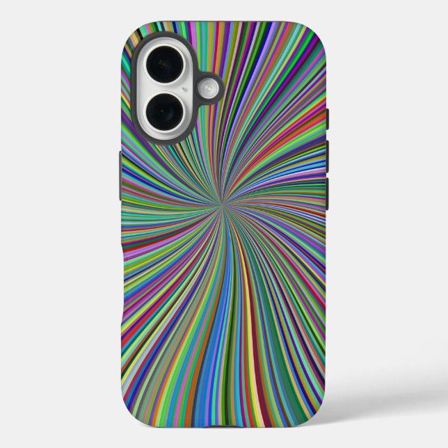 Energetic Colourful Ribbon Sunburst Case-Mate iPhone Case (Back)