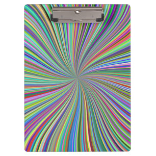 Energetic Colourful Ribbon Sunburst Clipboard