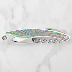 Energetic Colourful Ribbon Sunburst Corkscrew