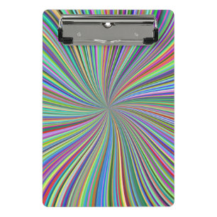 Energetic Colourful Ribbon Sunburst Mini Clipboard