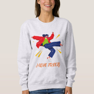 Energetic Dance Move Youth Graphic Sweatshirt