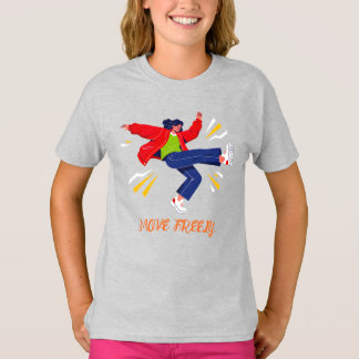 Energetic Dance Move Youth Graphic T-Shirt