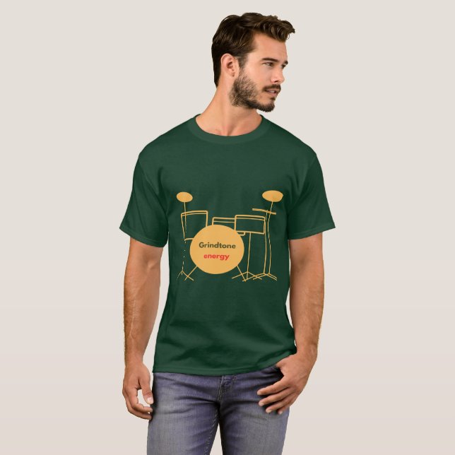 Energetic Drum Kit Graphic Burst FOR TEES (Front Full)