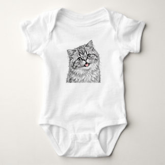 Energetic Exotic Shorthair Kitten Baby Suit Bodysuit