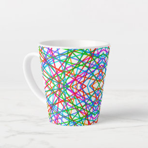 Energetic Geometric Abstract Art Latte Mug