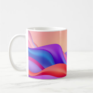 Energetic Gradient Waves Mug-Colorful Abstract Mug