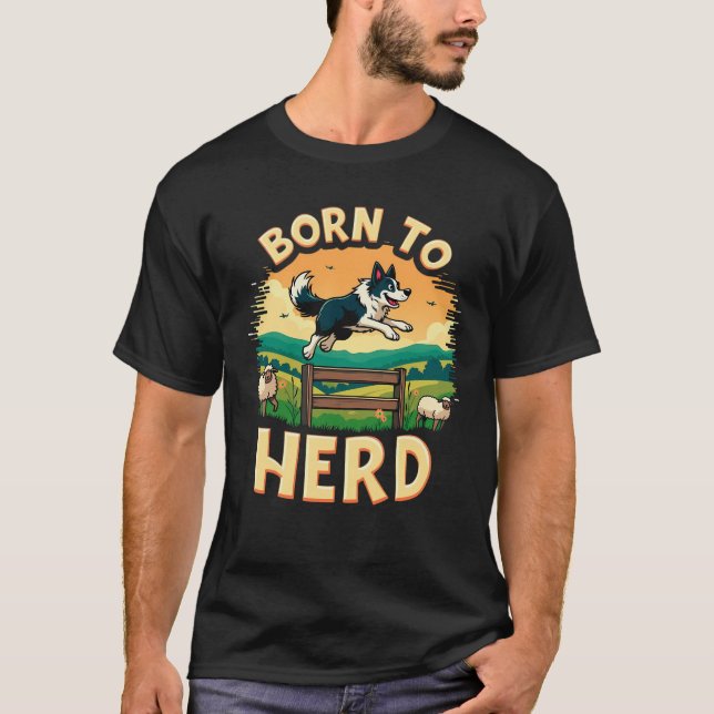 energetic herding dog in action T-Shirt (Front)