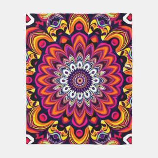Energetic Mandala Fleece Blanket