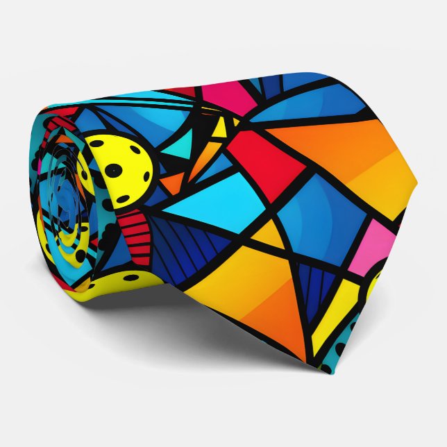  Energetic  Pickleball Flow Tie (Rolled)