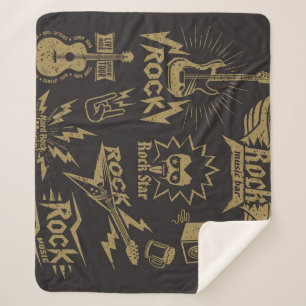 Energetic rock music essence sherpa blanket