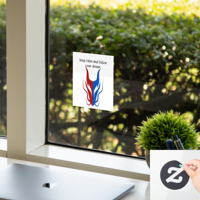 Energetic Yin Yang Symbol Window Cling (Office)