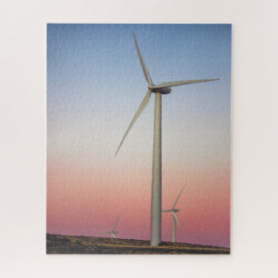 Énergie éolienne de la ferme à Dusk Jigsaw Puzzle
