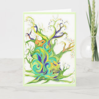Énergie X d'arbre carte de voeux de 5 images