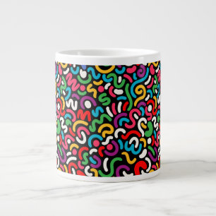 Energize Your Mornings with Vibrant Pattern Large Coffee Mug