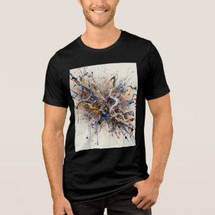 Energy Burst Abstract Tee – Artistic Paint Splash 