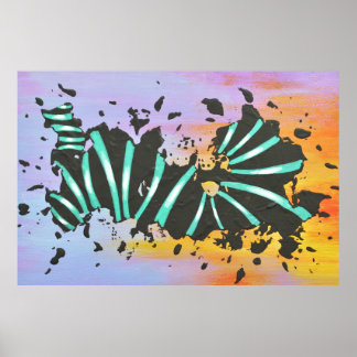 Energy Code Abstract Contemporary Wall Art Poster