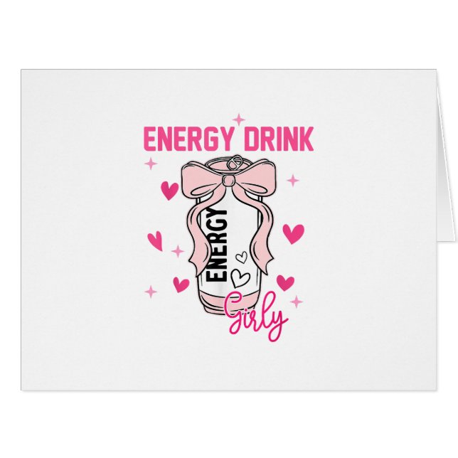Energy Drink Girly Funny Drinking Lover Design (Front Horizontal)