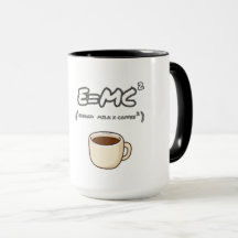 Energy Equals Milk Coffee Funny Science Geek Mug