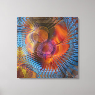 Energy fields, modern abstract canvas print