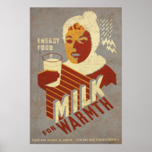 Energy Food Milk For Warmth Poster
