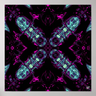 Energy generator (colorful abstract pattern) v1 poster